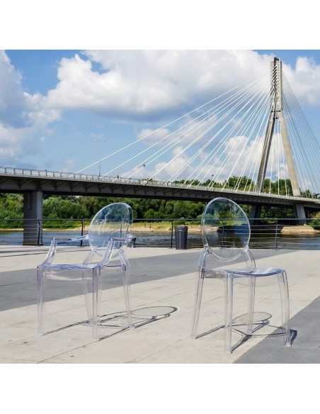 Krzesło LOUIS transparentne - poliwęglan KINGHOME