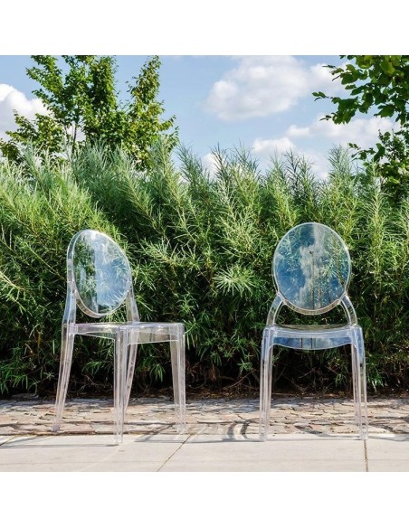 Krzesło LOUIS transparentne - poliwęglan KINGHOME