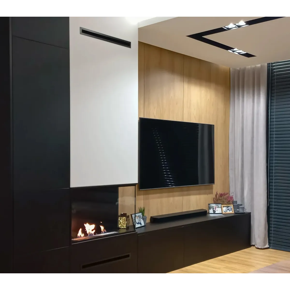 Biokominek do zabudowy NAROŻNY BIO-EKO