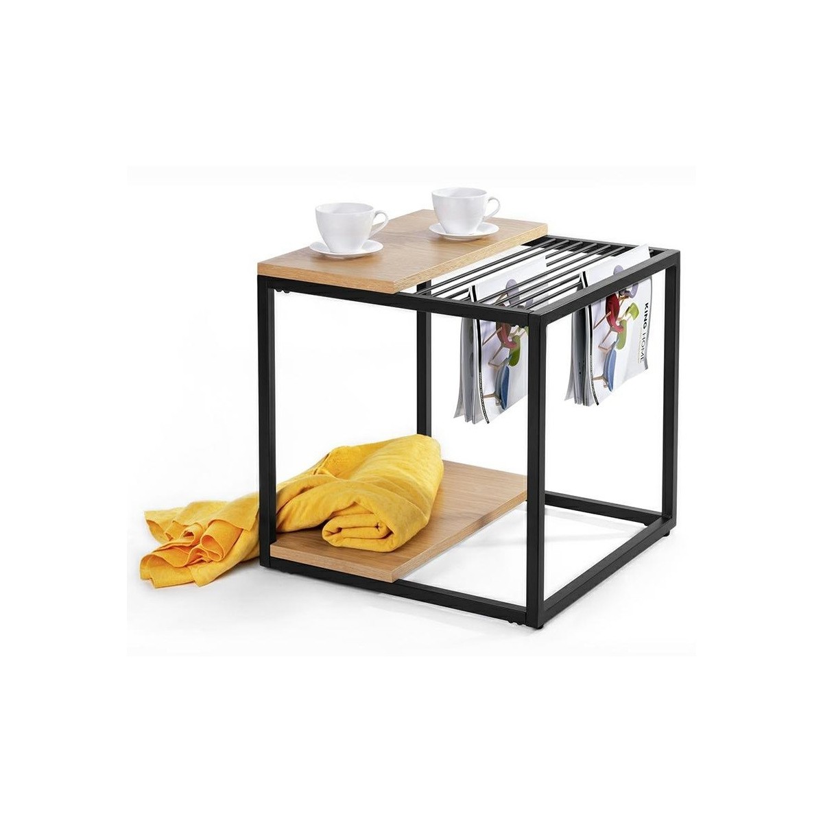 Stolik GALLER dąb - gazetnik, MDF KINGHOME