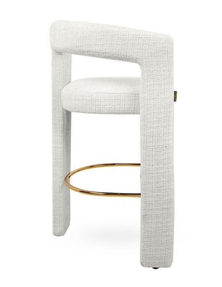 MaMaison krzesło barowe LOGAN białe KINGHOME