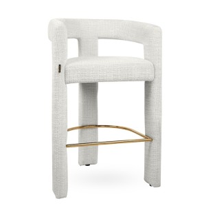 MaMaison krzesło barowe LOGAN białe KINGHOME