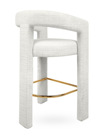 MaMaison krzesło barowe LOGAN białe KINGHOME