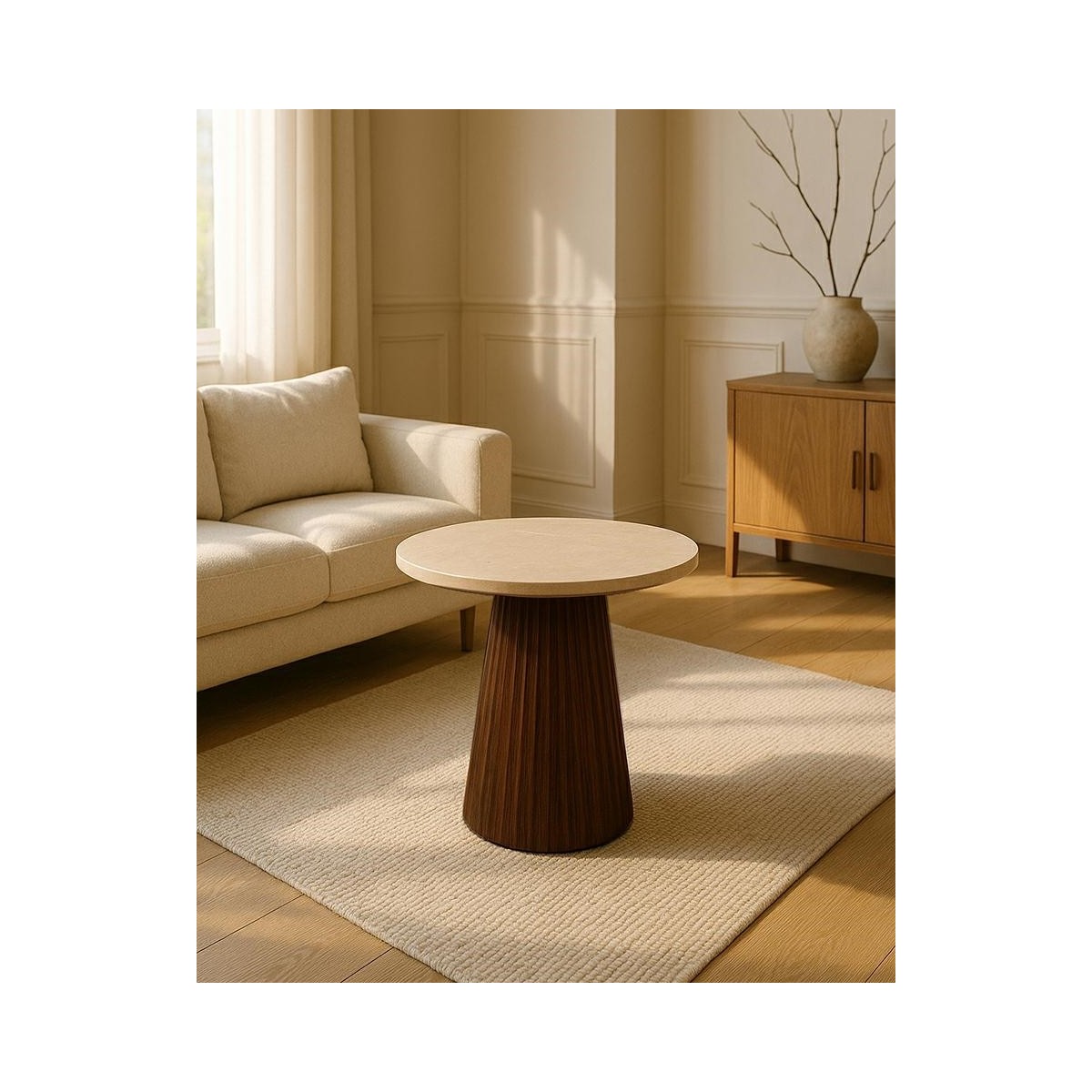 MaMaison stolik ARGENTINA marmur / drewno KINGHOME