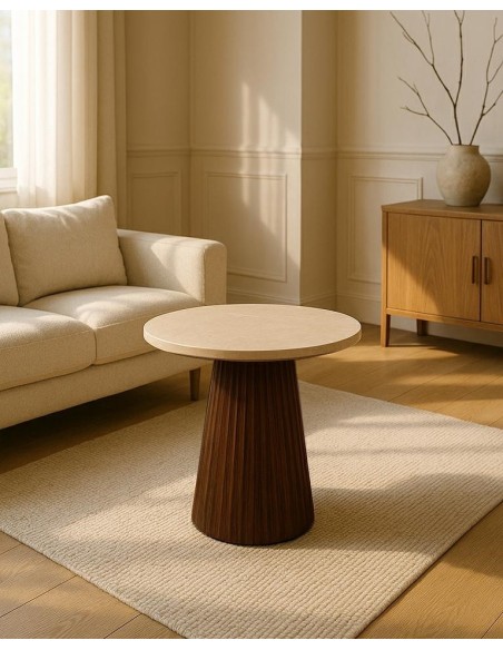 MaMaison stolik ARGENTINA marmur / drewno KINGHOME