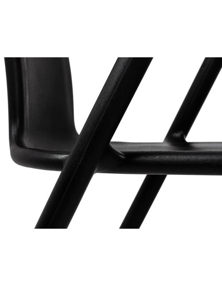 Krzesło AIR czarne - polipropylen MODESTO