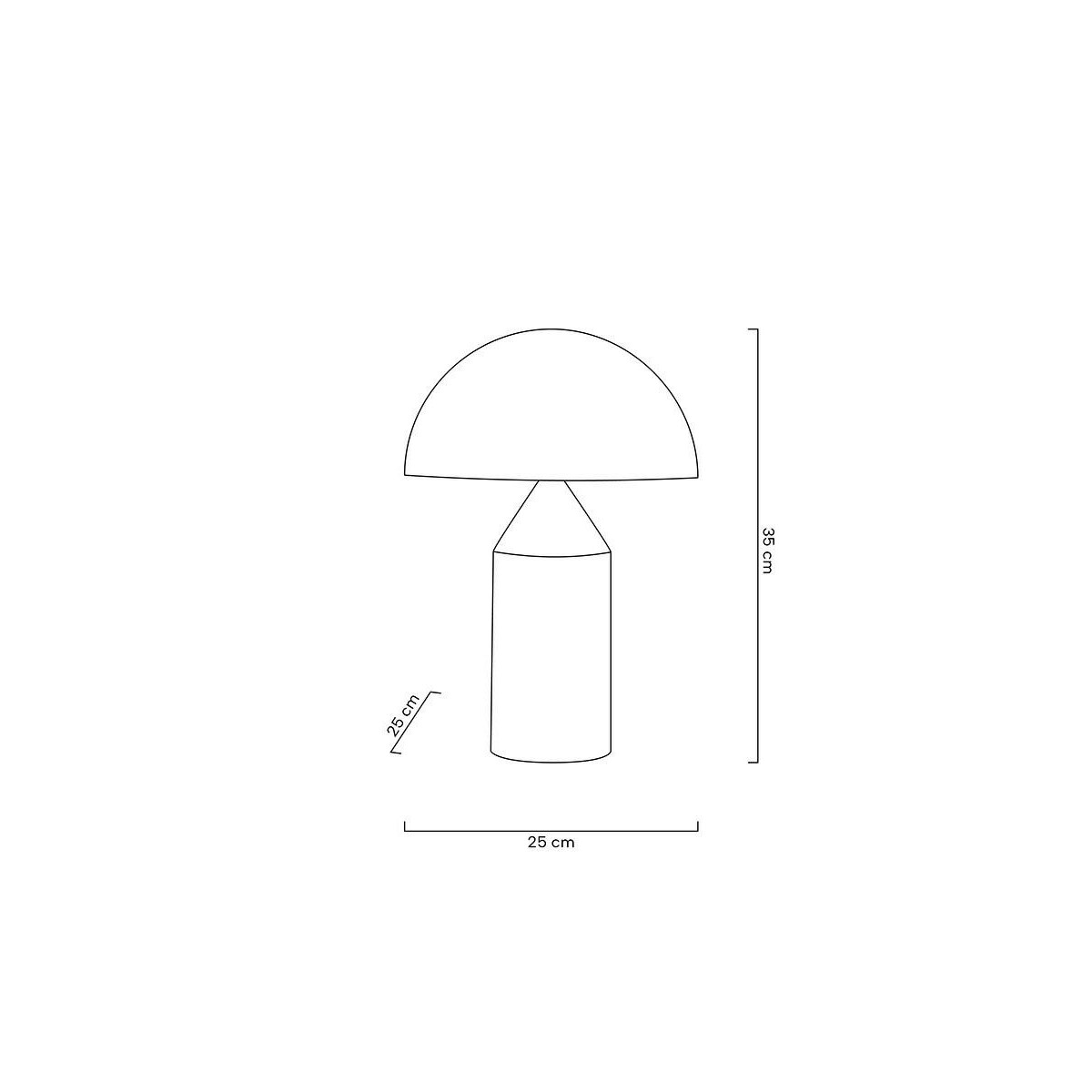 Lampa stołowa FUNGO złota MOOSEE