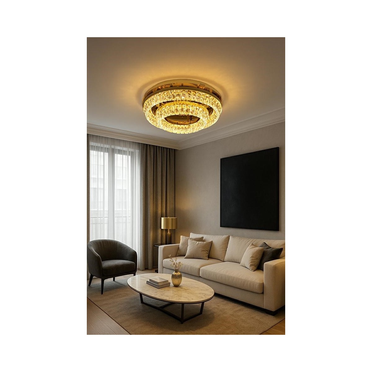 Lampa sufitowa / plafon SAVOY 2 złota MOOSEE