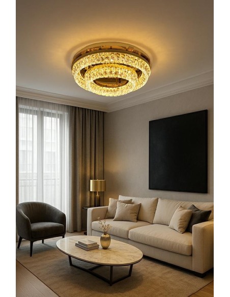 Lampa sufitowa / plafon SAVOY 2 złota MOOSEE