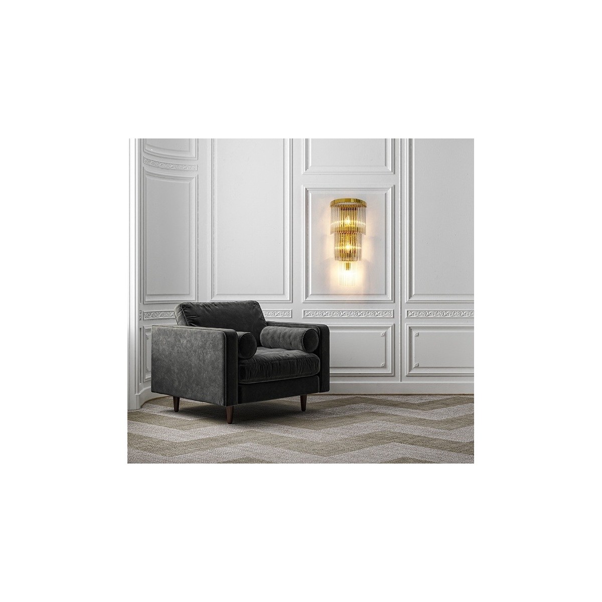 Lampa ścienna ESTRO złota MOOSEE