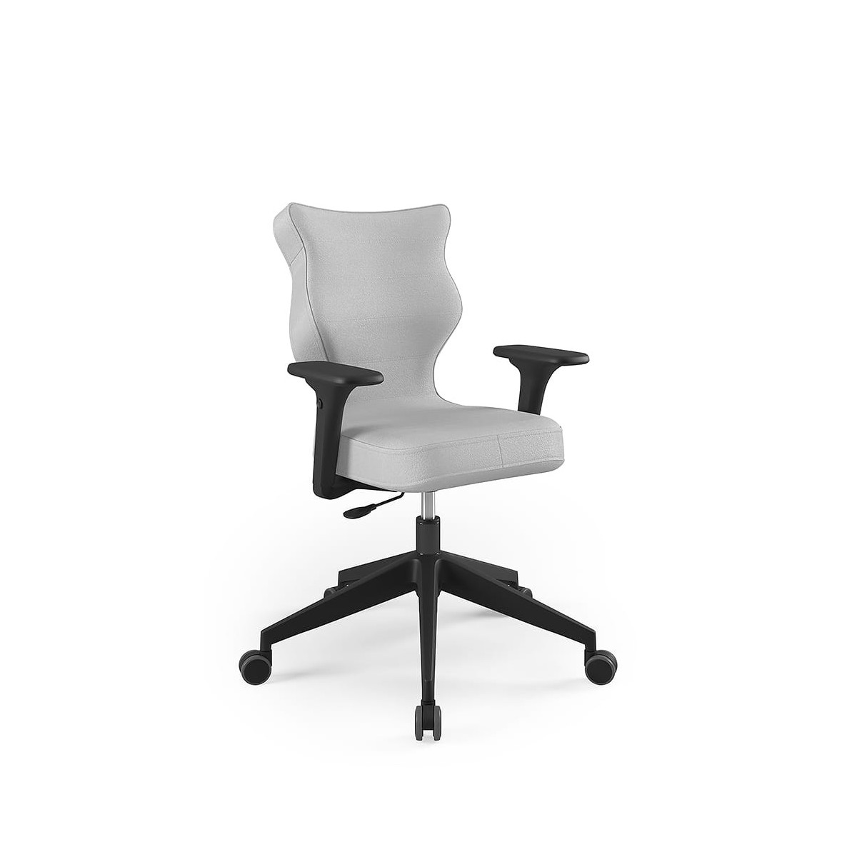 Krzesło obrotowe biurowe z podłokietnikami na kółkach NERO PLUS ENTELO