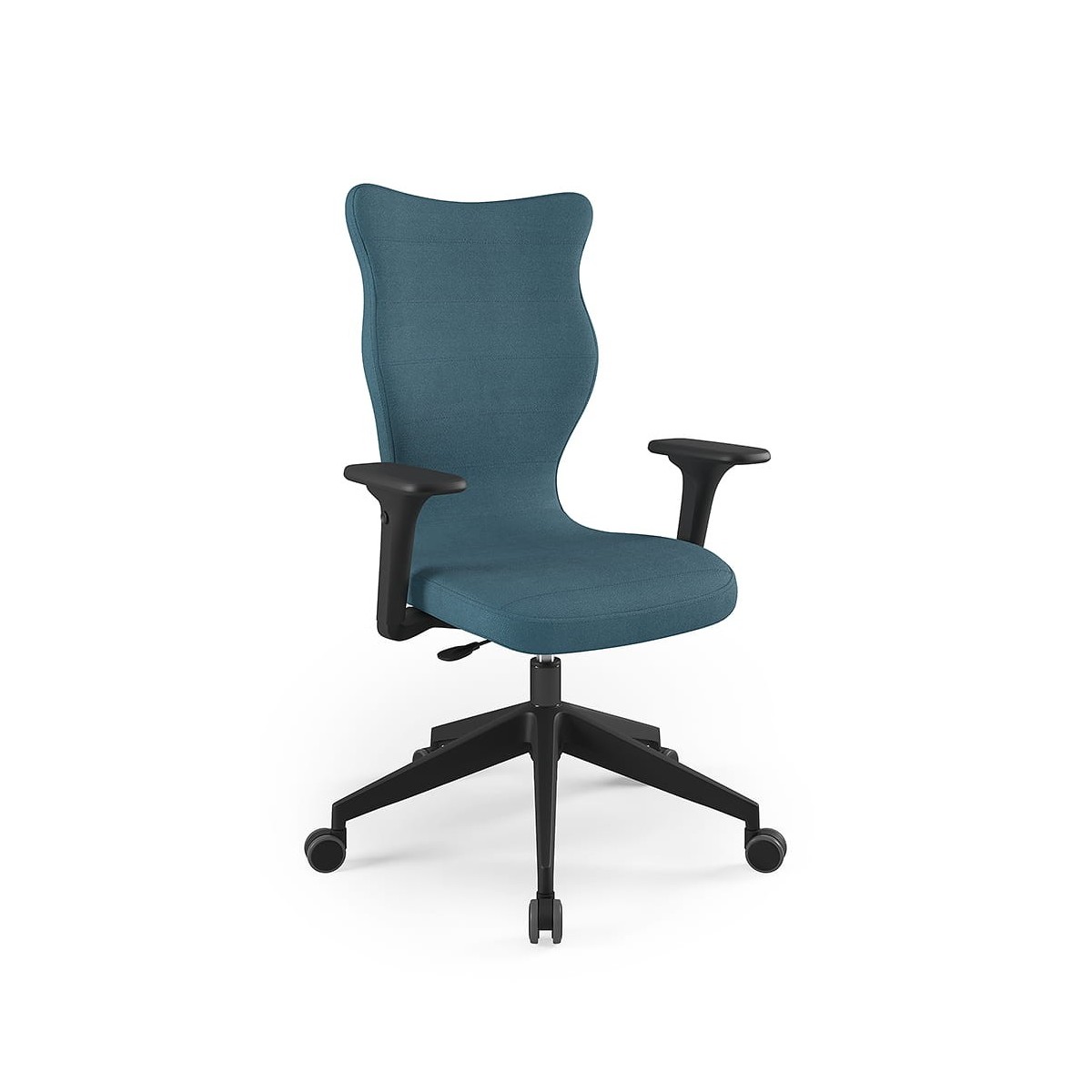 Krzesło obrotowe biurowe z podłokietnikami na kółkach NERO PLUS ENTELO