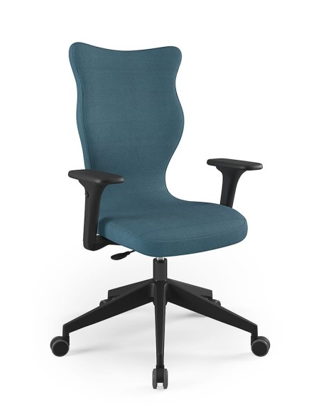 Krzesło obrotowe biurowe z podłokietnikami na kółkach NERO PLUS ENTELO