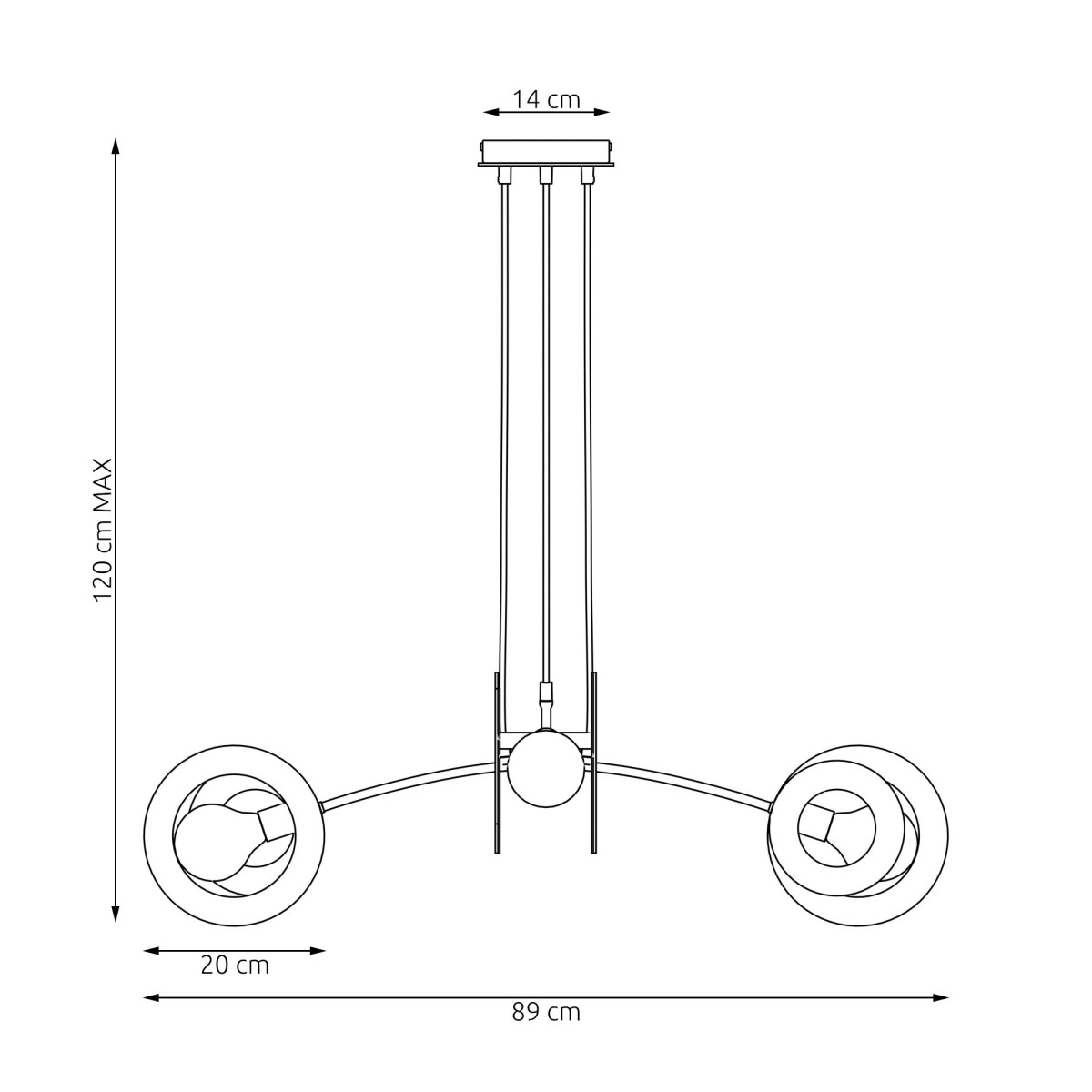 Lampa wisząca SKIVA 4 EMIBIG