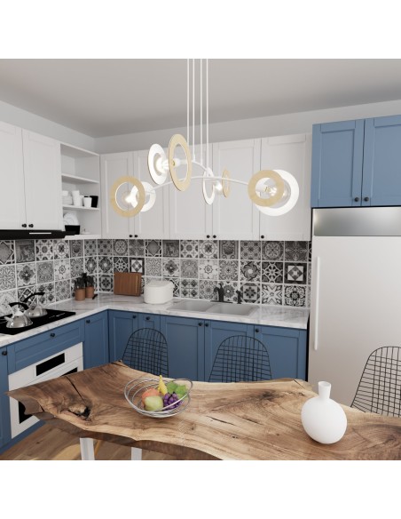 Lampa wisząca SKIVA 4 white EMIBIG