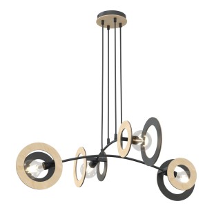 Lampa wisząca SKIVA 4 black EMIBIG