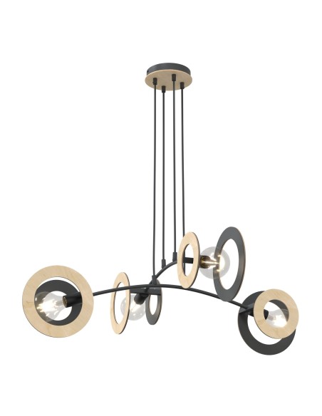 Lampa wisząca SKIVA 4 black EMIBIG