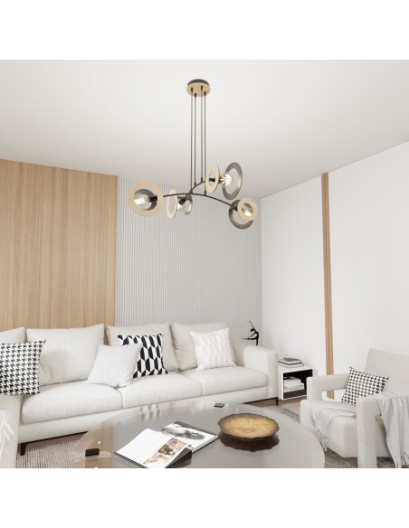 Lampa wisząca SKIVA 4 black EMIBIG