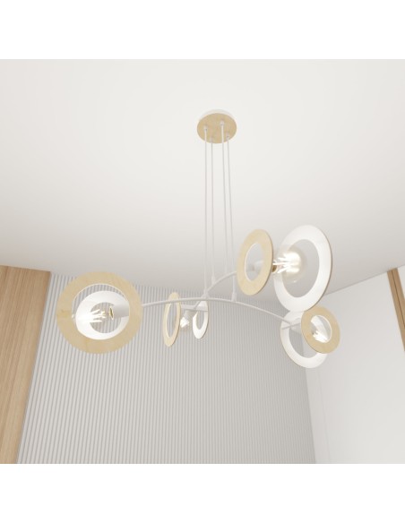 Lampa wisząca SKIVA 4 white EMIBIG