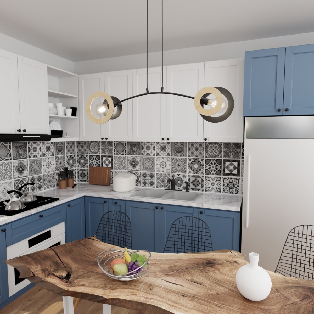 Lampa wisząca SKIVA 2 black EMIBIG