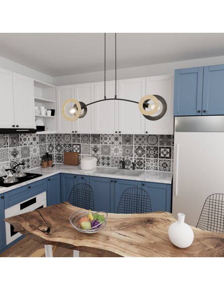 Lampa wisząca SKIVA 2 black EMIBIG