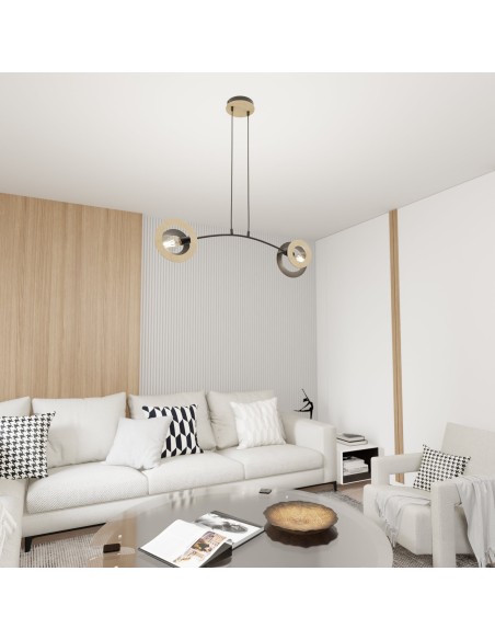 Lampa wisząca SKIVA 2 black EMIBIG