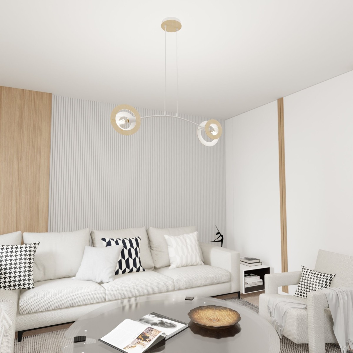 Lampa wisząca SKIVA 2 white EMIBIG