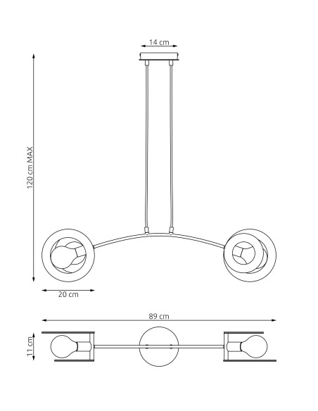 Lampa wisząca SKIVA 2 EMIBIG