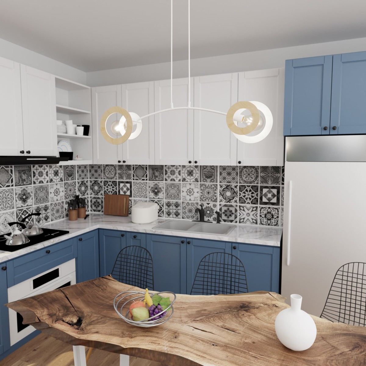 Lampa wisząca SKIVA 2 white EMIBIG