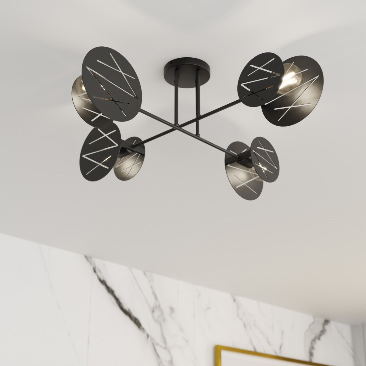 Lampa wisząca FRICK 4 black EMIBIG