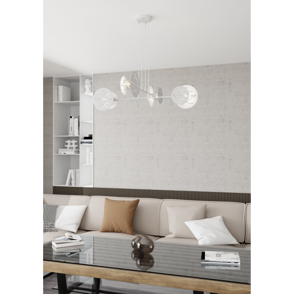 Lampa wisząca XOTIC 4 white EMIBIG