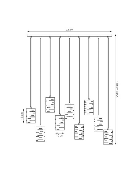 Lampa wisząca TANK 9 EMIBIG