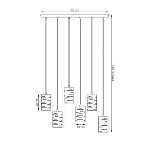 Lampa wisząca TANK 6 EMIBIG 2