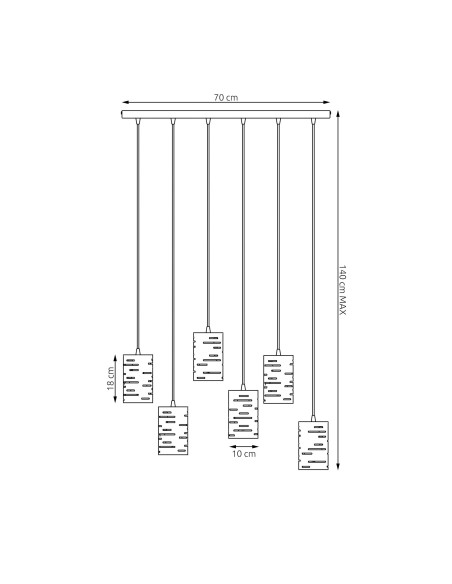 Lampa wisząca TANK 6 EMIBIG