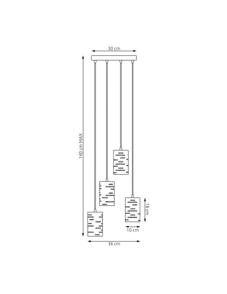 Lampa wisząca TANK 4 PREM EMIBIG