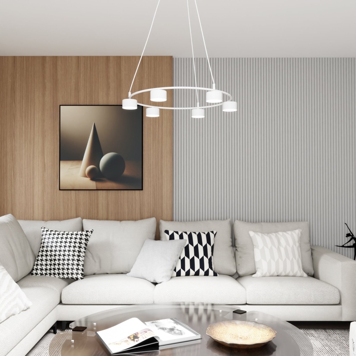 Lampa wisząca STARLIT 6 white EMIBIG