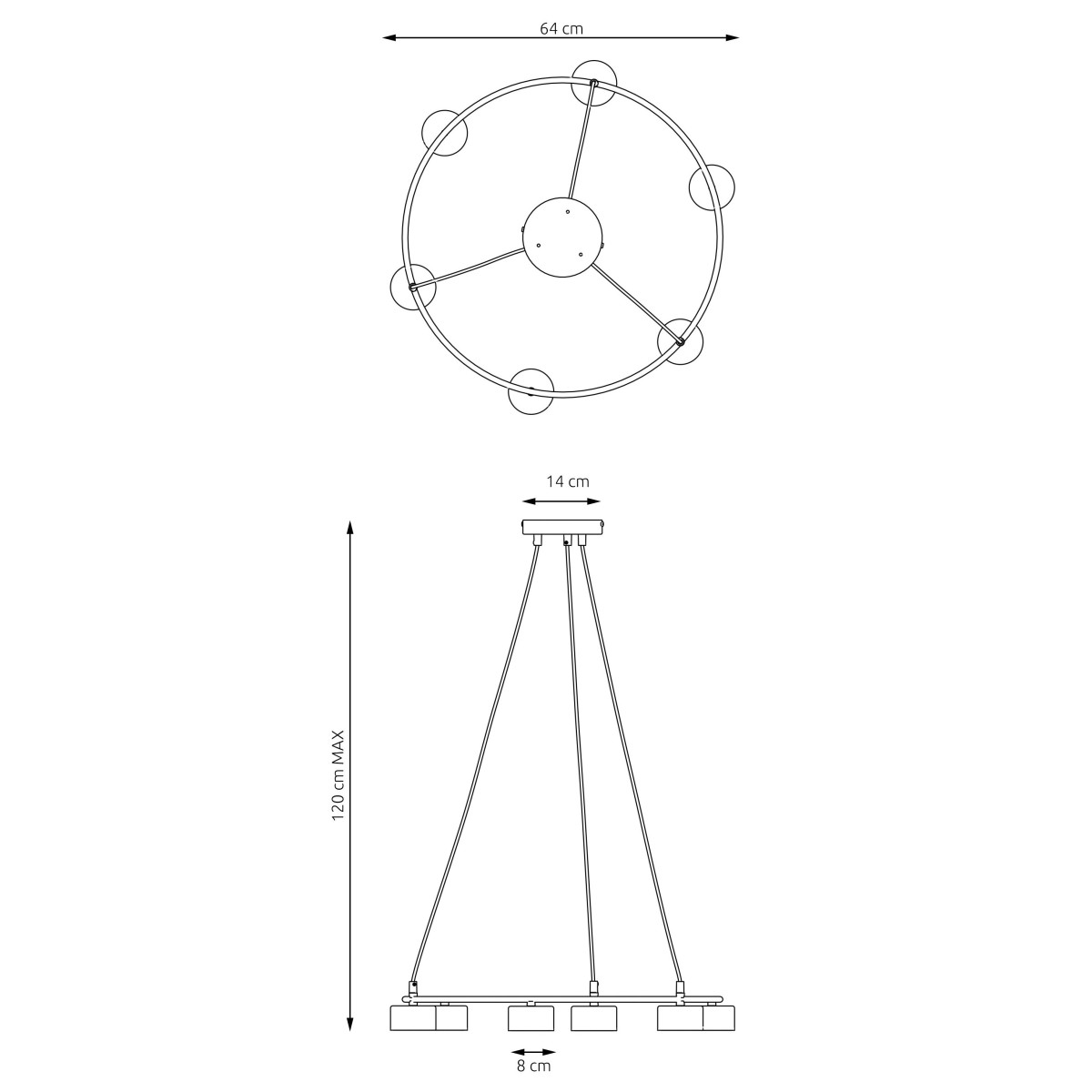Lampa wisząca STARLIT 6 EMIBIG