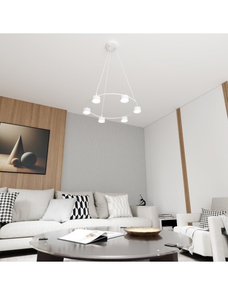 Lampa wisząca STARLIT 6 white EMIBIG