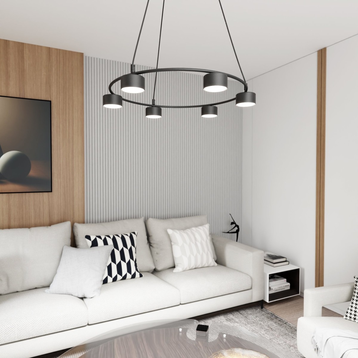 Lampa wisząca STARLIT 6 black EMIBIG