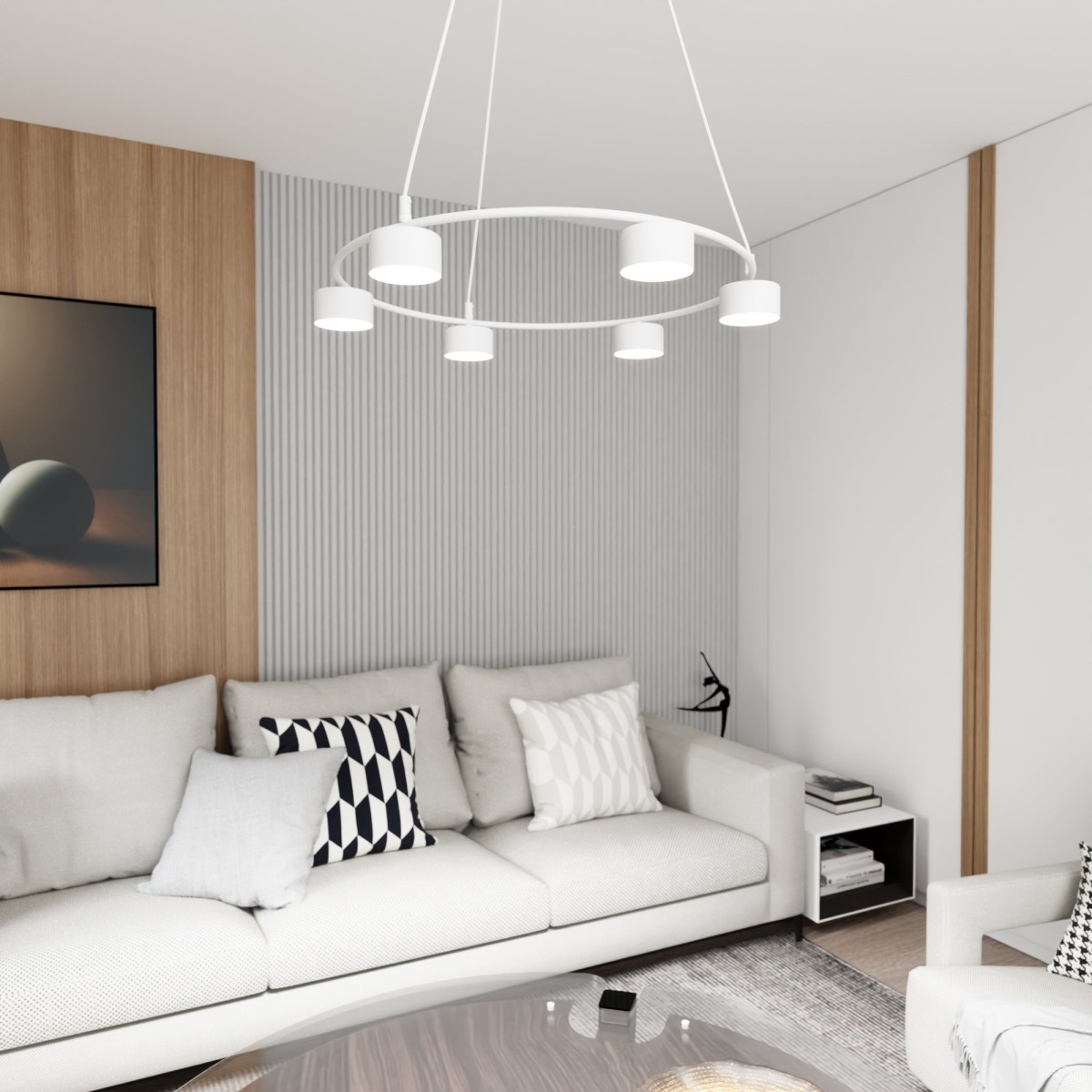 Lampa wisząca STARLIT 6 white EMIBIG
