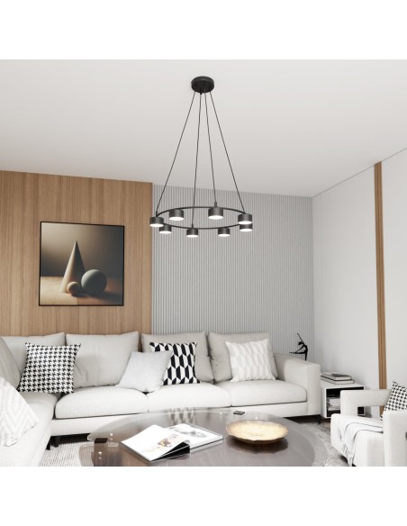 Lampa wisząca STARLIT 8 black EMIBIG