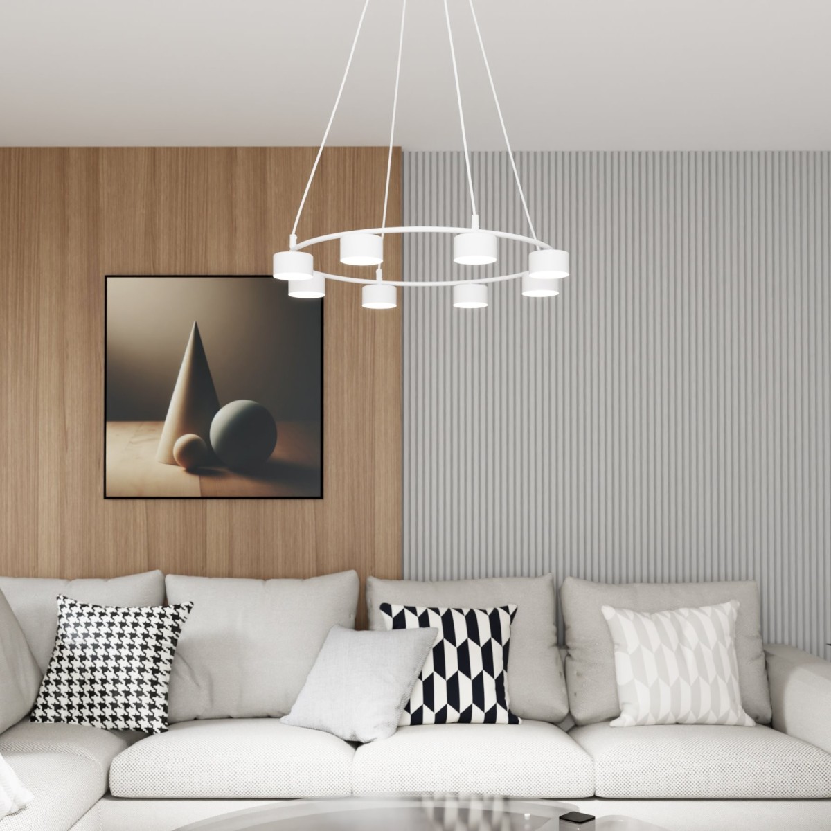 Lampa wisząca STARLIT 8 white EMIBIG