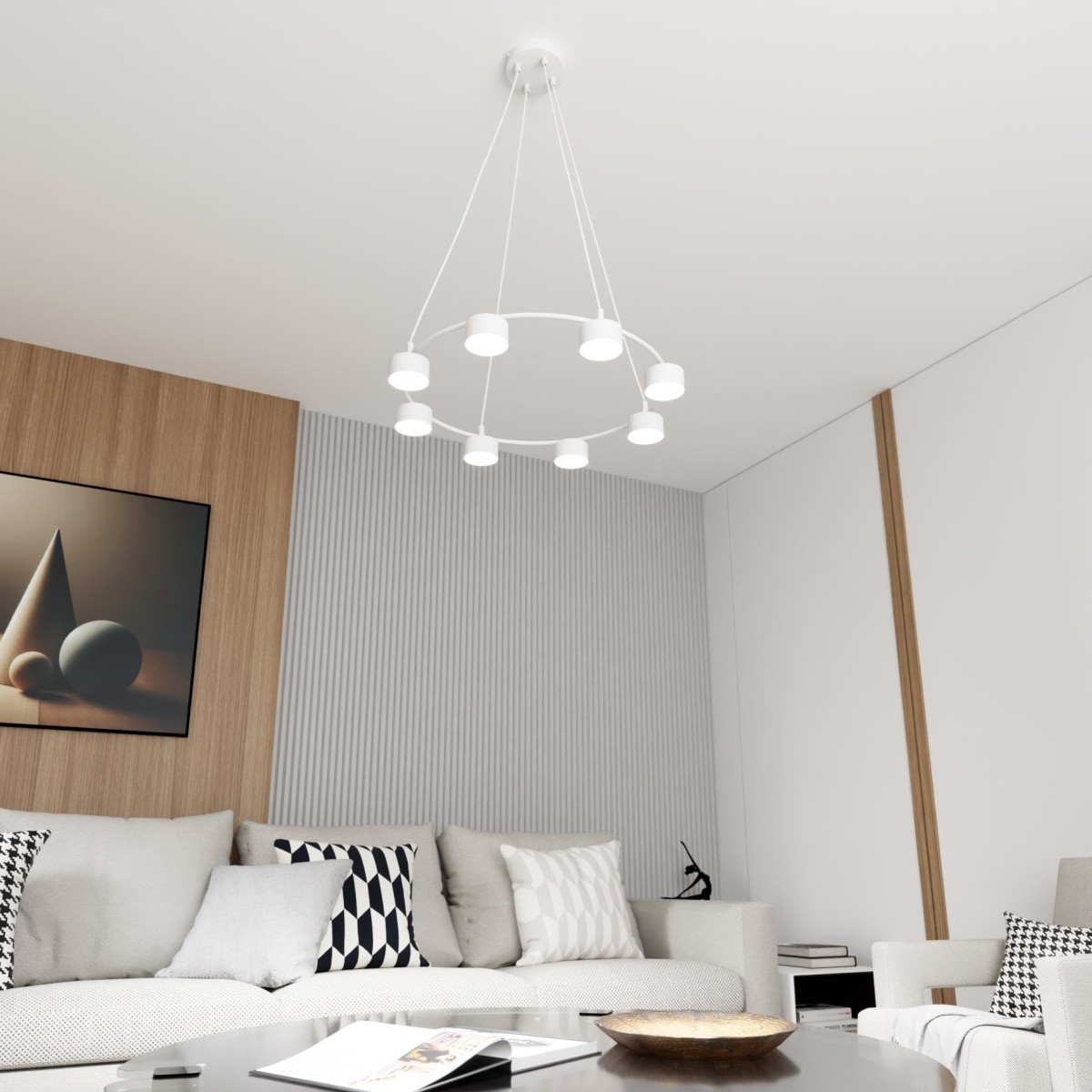 Lampa wisząca STARLIT 8 white EMIBIG
