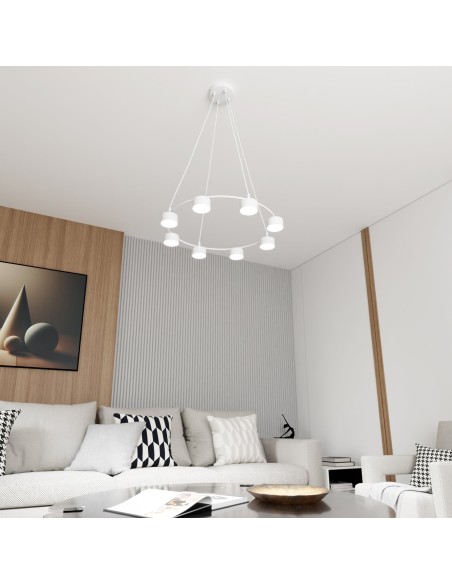 Lampa wisząca STARLIT 8 white EMIBIG