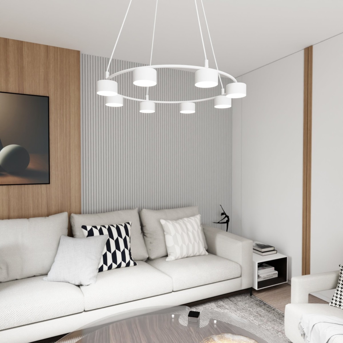 Lampa wisząca STARLIT 8 white EMIBIG