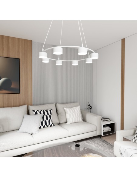 Lampa wisząca STARLIT 8 white EMIBIG