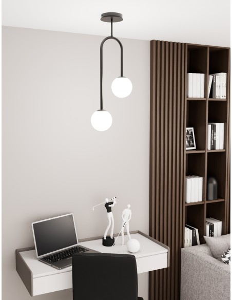 Lampa wisząca ATRIA 2 opal EMIBIG