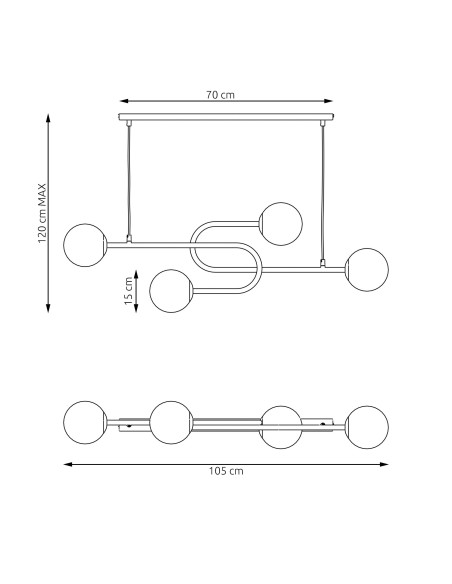 Lampa wisząca ATRIA 4 EMIBIG