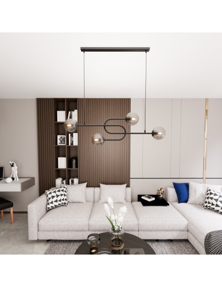 Lampa wisząca ATRIA 4 grafit EMIBIG