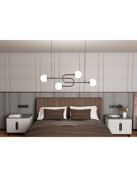 Lampa wisząca ATRIA 4 opal EMIBIG